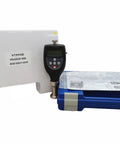 Heavy Duty Shore Hardness Test Stand With Digital OOO Durometer And Usb Software For Rubber Plastic Testing Featuring Peak Hold Avg Calc And Low Battery Alert To Keep You Rolling Smooth with wood density meter and blue case.