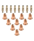 20 Piece Plasma Cutter Torch Electrodes And Nozzles Set 0.8mm Nozzle For 275I 375I P400DV P300i Welding Gear accessories displayed.