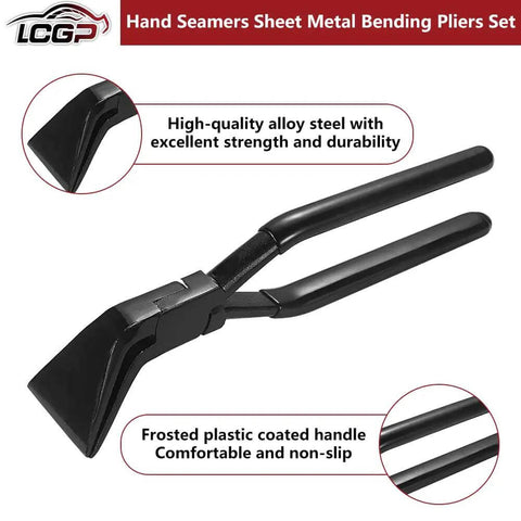 Three Piece Handy Hand Seamer Set With Non Slip Grip For Sheet Metal Edge Bending And Sealing 60 mm Wide Pliers