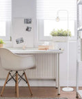 Dope 70 Inch Matte White Floor Lamp With In Line On Off Foot Switch For Living Room Bedroom Or Office beside desk