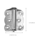 Heavy Duty Stainless Steel Spring Door Hinges 10 Pack for Outdoor Wood Doors and Cabinets Built Tough All Weather Durability Adjustable Spring Tension Easy Install Weatherproof Silver Hinges, 3.1in x 2.4in
