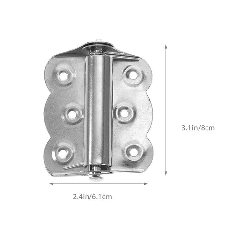Heavy Duty Stainless Steel Spring Door Hinges 10 Pack for Outdoor Wood Doors and Cabinets Built Tough All Weather Durability Adjustable Spring Tension Easy Install Weatherproof Silver Hinges, 3.1in x 2.4in