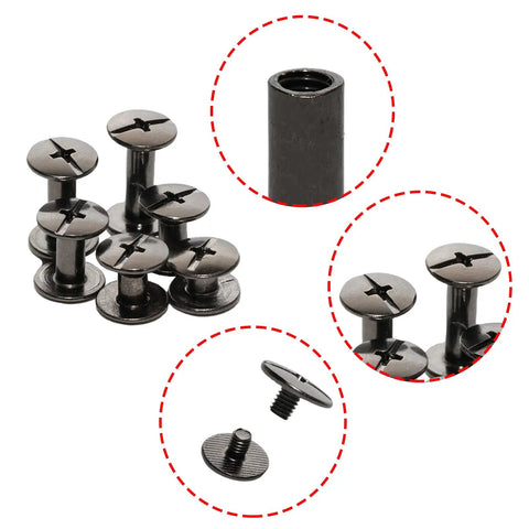Top Shelf Kickass Chicago Screws Assorted Hardware Kit including six hella versatile sizes for leather working and projects.