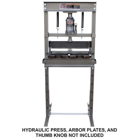 Front view of Beefy 20 Ton Fully Welded Press Brake for Metal Fabrication, Heavy Duty Hydraulic Bender for Auto Shops without accessories