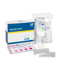 Top Tier Free Chlorine Test Kit Boasting Fifty Rapid Action Tabs And Dead Easy Color Chart for water testing, includes sample vial and tabs.