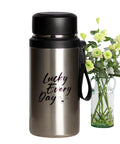 Insulated Water Bottle For On The Go Hydration 800ml Stainless Steel Flask with floral background