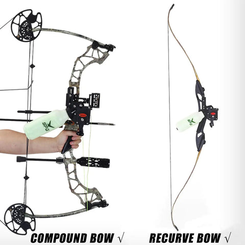 Bowfishing Reel Kit With 40M Rope Lightweight Aluminum Body And ABS Housing on compound and recurve bows.