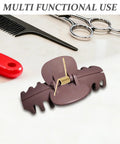 8 Pack Hair Clip Spring Replacement with strong clamping steel jaw on table with scissors and comb.