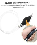Manual Transfer Pump Siphon For Gas And Other Liquids One Way Hand Pump Portable Lightweight For Cars Lawn Equipment And Water Changes Easy To Use Perfect For Quick Oil Or Fluid Changes Without Fuss, black rubber bulb with clear hose