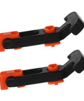 Black and orange rubber T-handle latches from Heavy Duty Hood Latch Kit 10 Piece Replacement for Cars Rubber T Handle Latches Safe Locking Hasp to Minimize Vibration and Deliver Smoother Engine Access