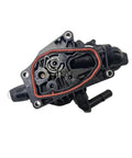 Premium Engine Thermostat Housing Assembly With Integrated Thermal Management Kit For Kia Hyundai Elantra Kona Santa Fe 2 Liter top view showing internal components and seal.