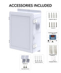 Badass Weatherproof Ip65 Outdoor Electrical Junction Box Heavy Duty Abs Plastic Enclosure with accessories included.