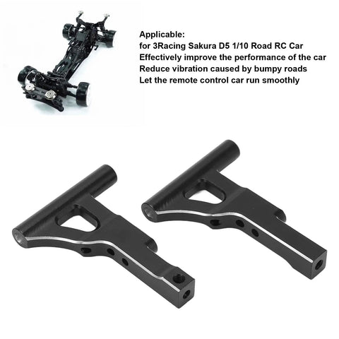 Beefed Up Front Suspension Arm Upgrade Kit For 3Racing Sakura D5 One Tenth RC Car, Includes Two Metal Front Lower Control Arms And Two Screws, Durable Aluminum Alloy Construction For Lightweight, Strong, Precise Handling.