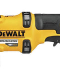 60V Max Brushless Cordless Grinder With Kickback Brake Four And A Half Inch To Six Inch Wheel 9,000 RPM No Load Speed High Power Tool Only Renewed For Metal Fabrication And DIY Projects side view