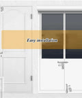 Top Tier Sliding Bolt Door Latch With Mounting Screws shown on white doors highlighting easy installation and security features.