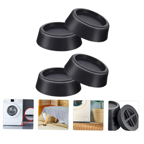 4 Pack Anti Slip Washing Machine Foot Pads With Shock Absorbent Rubber Bases For Noise Reduction And Vibration Control Durable Floor Protection Under Washer