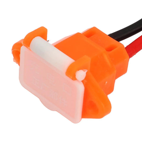 Close-up of Premium 3 Pin Charging Interface With Protective Cover Electric Vehicle Battery Cable for easy swap.