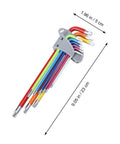 Cool 9pc Star L Hex Key Wrench Set With Long Arms For Heavy Duty Repairs, Super Durable Steel Hexagon Keys That Won T Slip Or Rust At Home Or Shop. Color-coded 9pc Torx L-key set with holder, 9.05 in long, 7.96 in wide