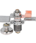 Heavy Duty Magnetic Welding Ground Clamp With Arc Plate For Steel Jobs, detailed view of magnetic clamp with copper plate.