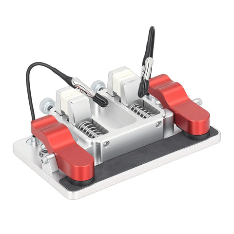 Helping Hands Soldering Station Third Hand Tool with Double Clamps, 12mm Wide Opening, dual design on aluminum base