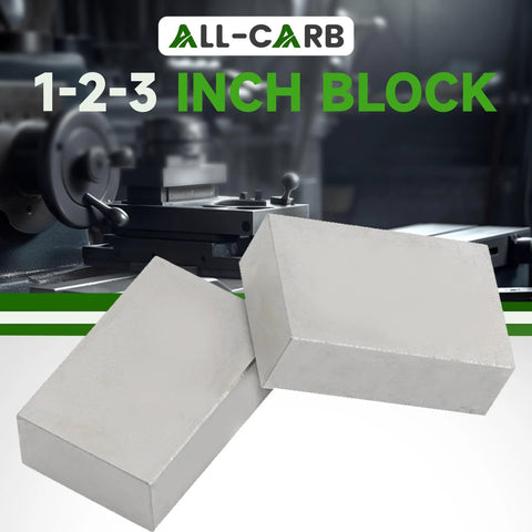 Front view of two 1x2x3 inch parallel metal blocks; hardened steel, no holes.