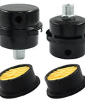 Two Pack Air Compressor Silencer With Three Eighths Inch Thread Intake Filter Sound Muffler For Blowers And Generators, shown with filters