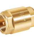 Brass 3/4-inch IPS inline check valve for water supply with backflow prevention.