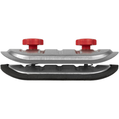 6-inch round duct access door with red tightening knobs, metal body and rubber gasket