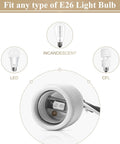 Image showing Two Pack E26 Medium Base Ceramic Light Socket compatible with incandescent, LED, and CFL bulbs.