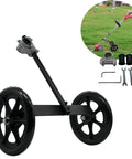 20 Inch Adjustable Height String Trimmer Wheel Attachment for Weed Whacker and Brush Cutter includes 8 Inch Lawn Roller