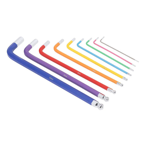 Solid Durability Hex Wrench Set Includes Nine Tough CR V Steel Keys With Anti Slip Texture And Multi Color Coding Plus Precision Chamfered Ends For All Your Furniture Assembly Small Appliance Repair And Heavy Mechanical Work Right Out The Box, 9-piece 6-10mm