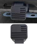 American Flag Trailer Hitch Cover 2 Inch Receiver Plug Cap Dust Proof Rubber Cap For Cars Trucks SUVs Universal Fit Black 1 Piece Exterior Auto Accessory