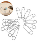 Heavy Duty Stainless Steel Brooch Cotter Safety Spring Pins For Quick Lock Farm Hitch And Industrial Use With Anti Vibration Stability to stop stuff coming loose, shown in a circular arrangement.