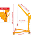 Rugged Foldable Hand Crank Engine Hoist Built Solid Like A Tank For Heavy Shop Tasks That Require Serious Lifting Power Without Any Sweat Or Hassle dimensions and features displayed.