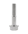Front view of titanium DIN6921 flange bolt, M8 x 40mm with flange head