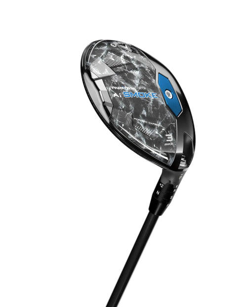 Top view of Paradym AI Smoke Max Fairway 3 Wood Graphite Shaft Stiff Flex Standard Length for Consistent Launch and Neutral Ball Flight