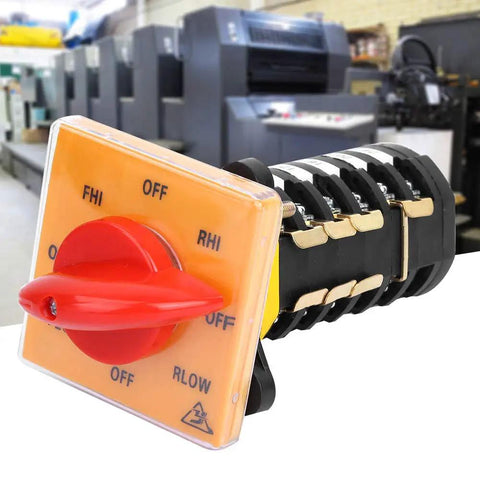 Workhorse Eight Position Rotary Cam Switch For Milling Machines, Universal Changeover Selector With Panel Mount, 25A 500V