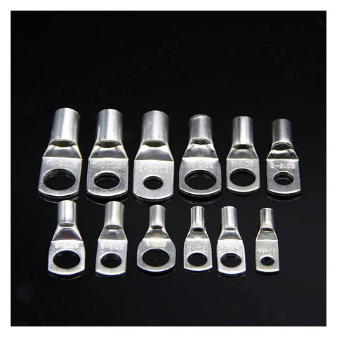 Super Cool 100 Pack SC25-4 Ring Lug Terminals Made From Real Tinned Copper For Your Battery Wires Crimp Or Solder With Ease And Zero Fuss On Any Heavy Duty Wire Setup, assorted sizes