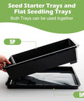 5 Pack Pro-Grade Grower-Friendly Soil Blocking Trays For Seed Germination And Drainage Water Collection displayed in two layers