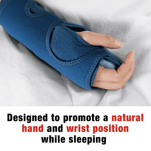 Night Wrist Sleep Support With Adjustable Fit For All Night Comfy, Eases Carpal Tunnel Symptoms, Palmar Splint Wrist Brace