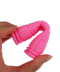 2 Pairs Mushroom Bicycle Handlebar Grips For BMX MTB Road And Mountain Bikes Soft Rubber Comfort 120Mm Length Fits 22Mm Bars Black And Pink