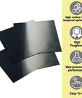 Pro Grade Spring Steel Shim Set In 1095 Steel, Assorted Thicknesses 0.004, 0.008, 0.015, 0.02, 0.024, 0.03 in, 6x6 Inch Polished Shim Stock