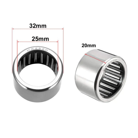 Drawn Cup Needle Roller Bearing Open End 25mm Bore 32mm OD 20mm Width Built Tough For Tight Spaces Heavy Duty High Load Capacity