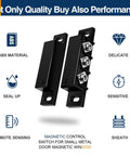 Two Pack Magnetic Reed Door Window Sensor NC And NO Modes Surface Mount Alarm Sensor Kit in black with ABS material display