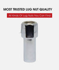 Set Of 24 SST Mag Lug Nuts With Offset Washer Chrome Finish One Half Inch Twenty Thread For Weld Racing Center Line Wheels close-up