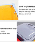 Heavy Duty Rolling Cleaning Cart Built Like A Tank For Busy Hotels And Commercial Spaces featuring cloth bag installation and isolation cover.