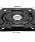 Built Tough Six Pack Black Square Bar Stool Swivel Plate six point two five inches heavy duty ball bearing mount kit top view.