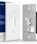 Digital Toggle Dimmer Switch For Dimmable LED CFL And Incandescent Bulbs, Single Pole Or 3 Way, UL Listed, wall plate included.