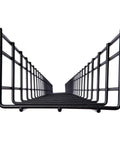 Close-up of Pro Grade Wire Mesh Cable Tray System 10 Pack 6x4 Inch for data center cable management, black steel, bottom view