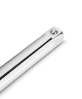 Close-up of chrome extension from 20 Piece Drive Extension Set With 1/4, 3/8, And 1/2 Inch Drives, Universal Joint And Adapters For Tight Access.